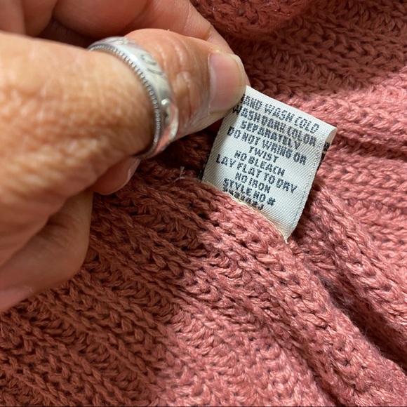 Boho Poof Long Line Open Cardigan Sweater Lace up Sides Long Sleeve Sweater Med - Picture 7 of 10